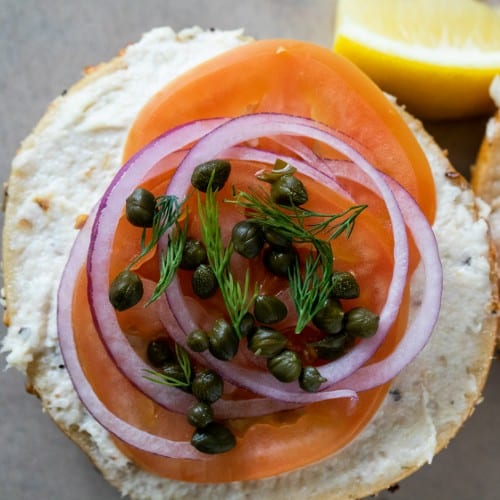 Whitefish Salad Bagel.