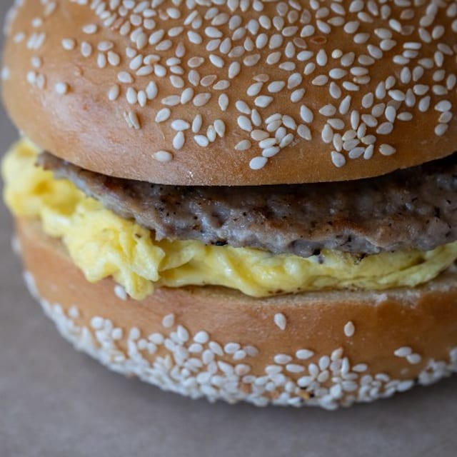Egg and Meat Sandwich NO CHEESE.