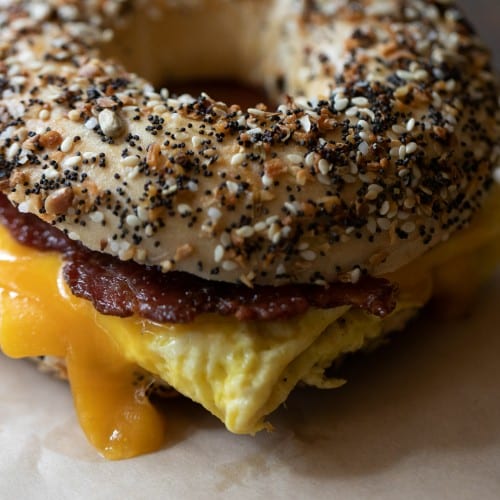 Egg, Meat and Cheese Sammie.