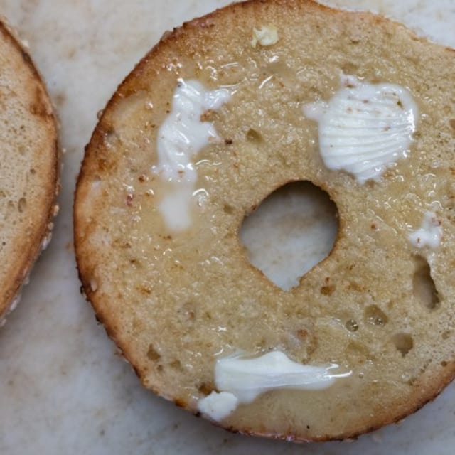 Bagel with Earth Balance.