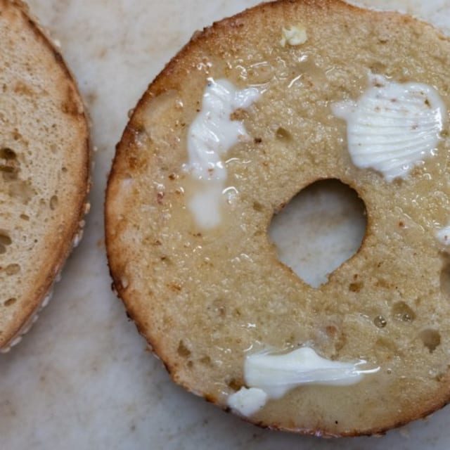 Bagel with Earth Balance.
