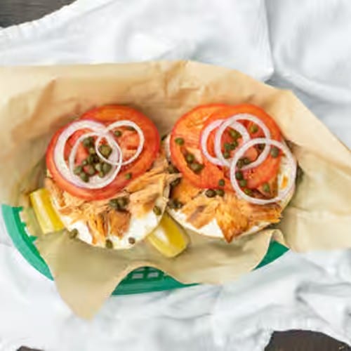 Smoked Salmon Sandwich.