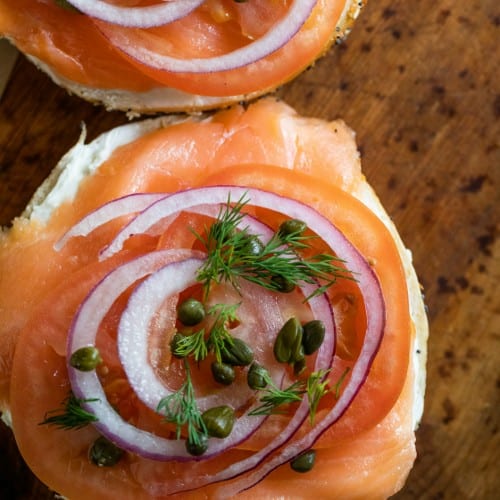 Lox Bagel Sandwich.